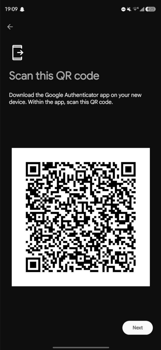 Scan this QR code screen showing the export QR code